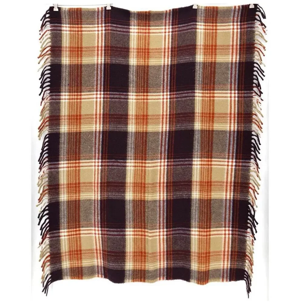 70s vintage fabio by faribault Woolen Mills Co throw blanket 1970s